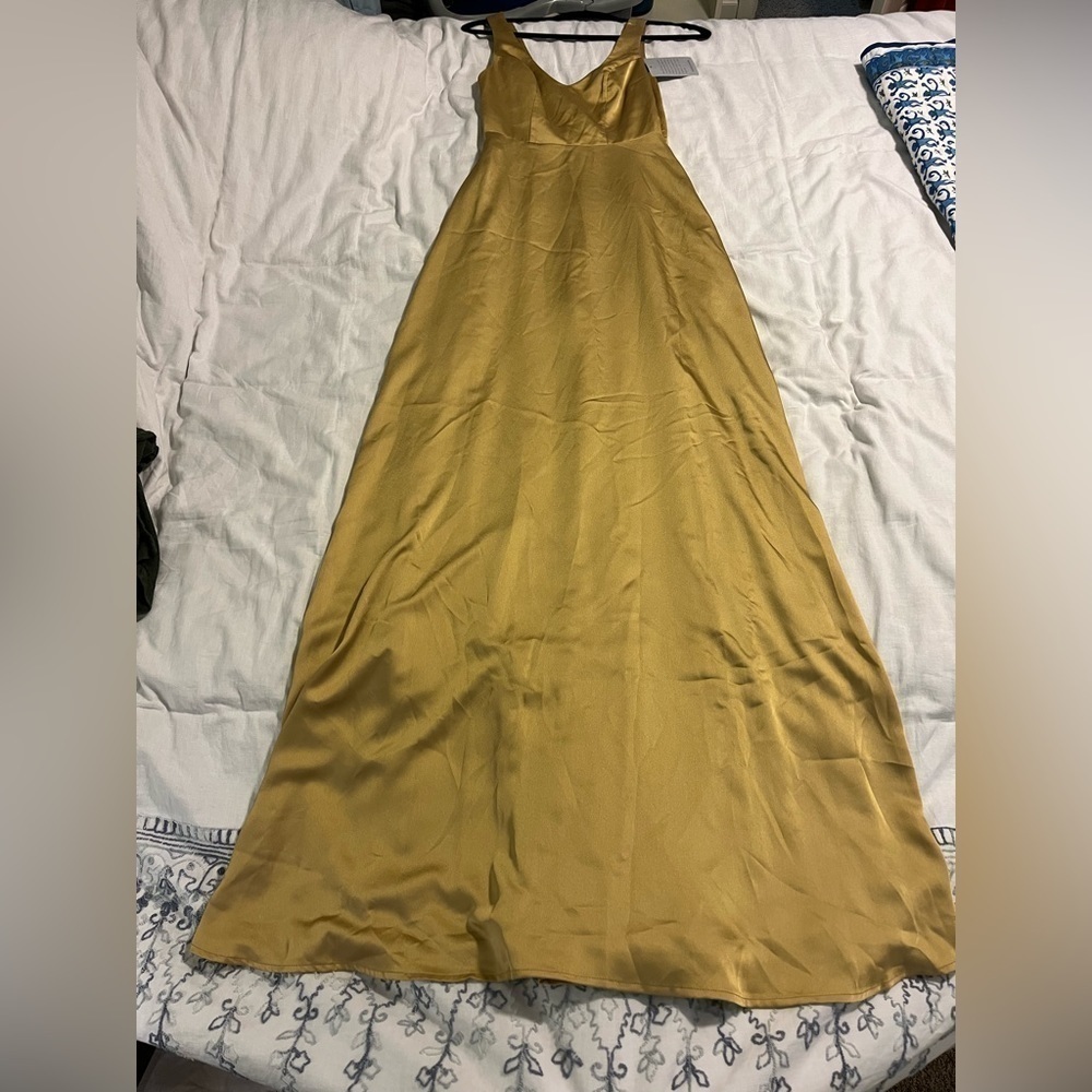 NWT Show Me Your Mumu Jenn Maxi Dress True Gold xs - Picture 3 of 6